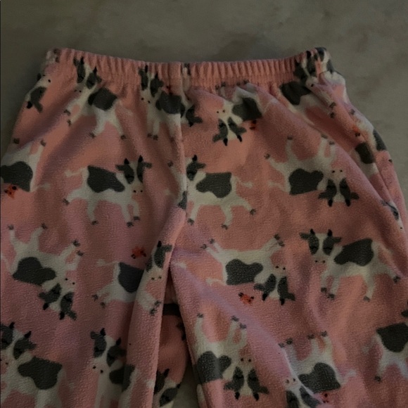 Carter's Pink Cow Print Kids Pajama Bottoms - Picture 3 of 5